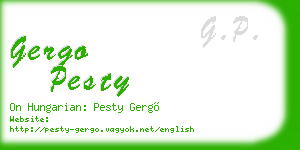 gergo pesty business card
