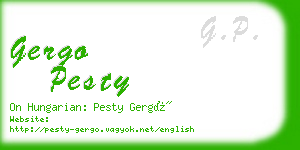 gergo pesty business card